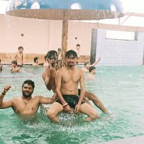 Viru and Buchchi Posing in the water park