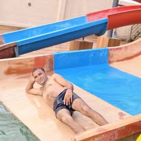 Banu Uncle laying the pool