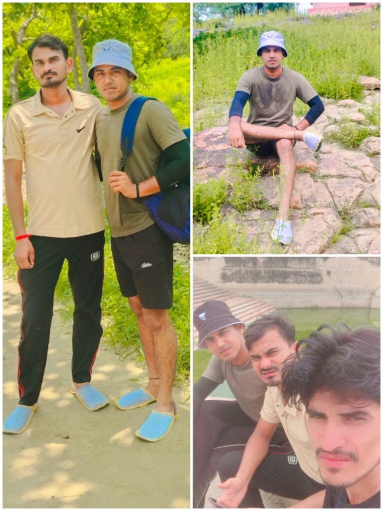 Balram , Ammi , Suresh inside the Deeg fort Bharatpur